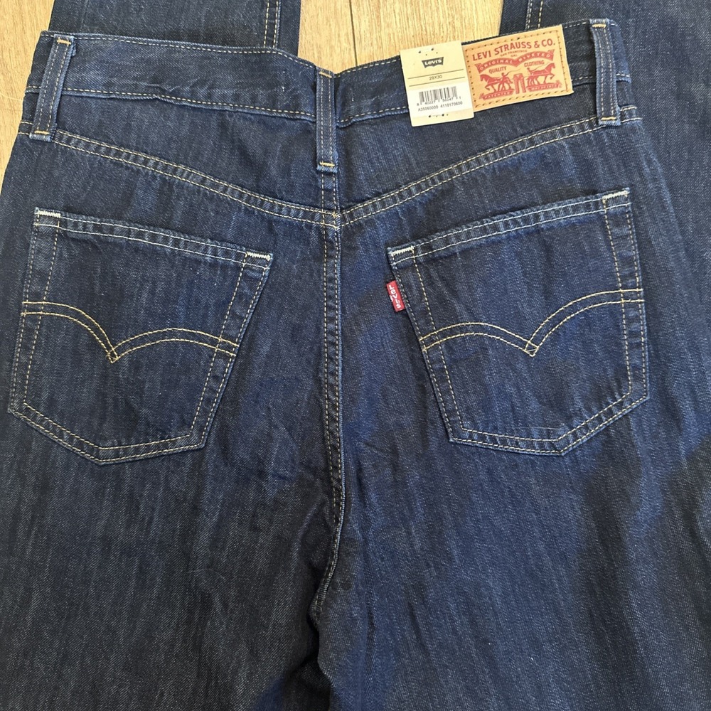 Levi's 80s Mom Jeans High Rise Relaxed Fit Tapered Leg‎ Dark Wash Normcore NEW - Picture 5 of 12
